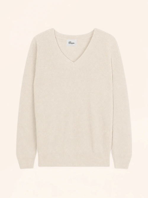 ALENIA Pullover V-Ausschnitt Elfenbein