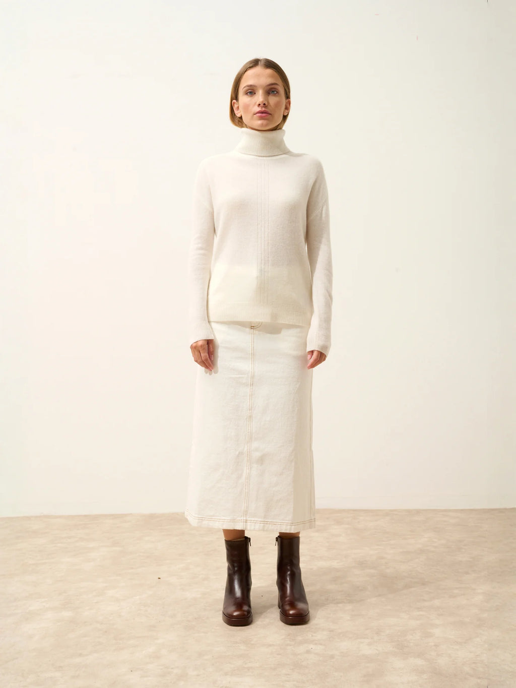 ORIANNE Pullover Rollkragen Elfenbein