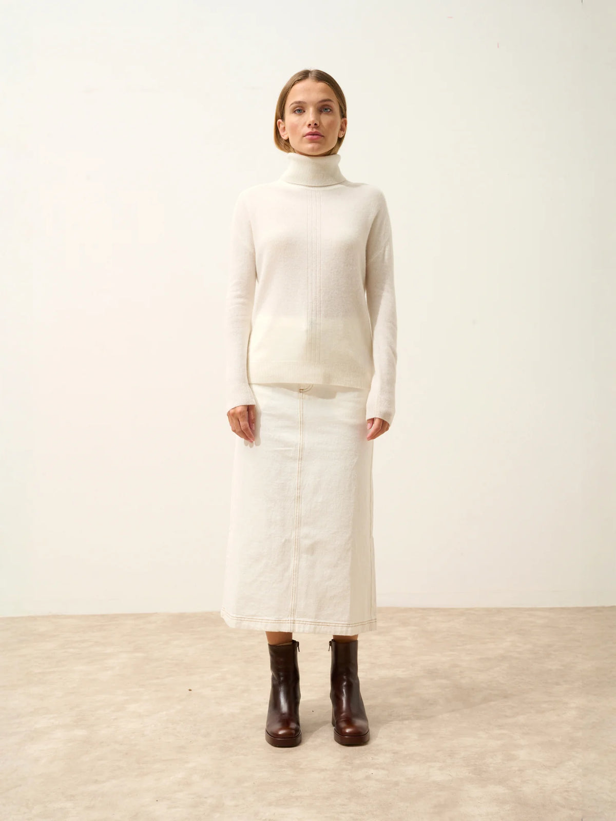 ORIANNE Pullover Rollkragen Elfenbein