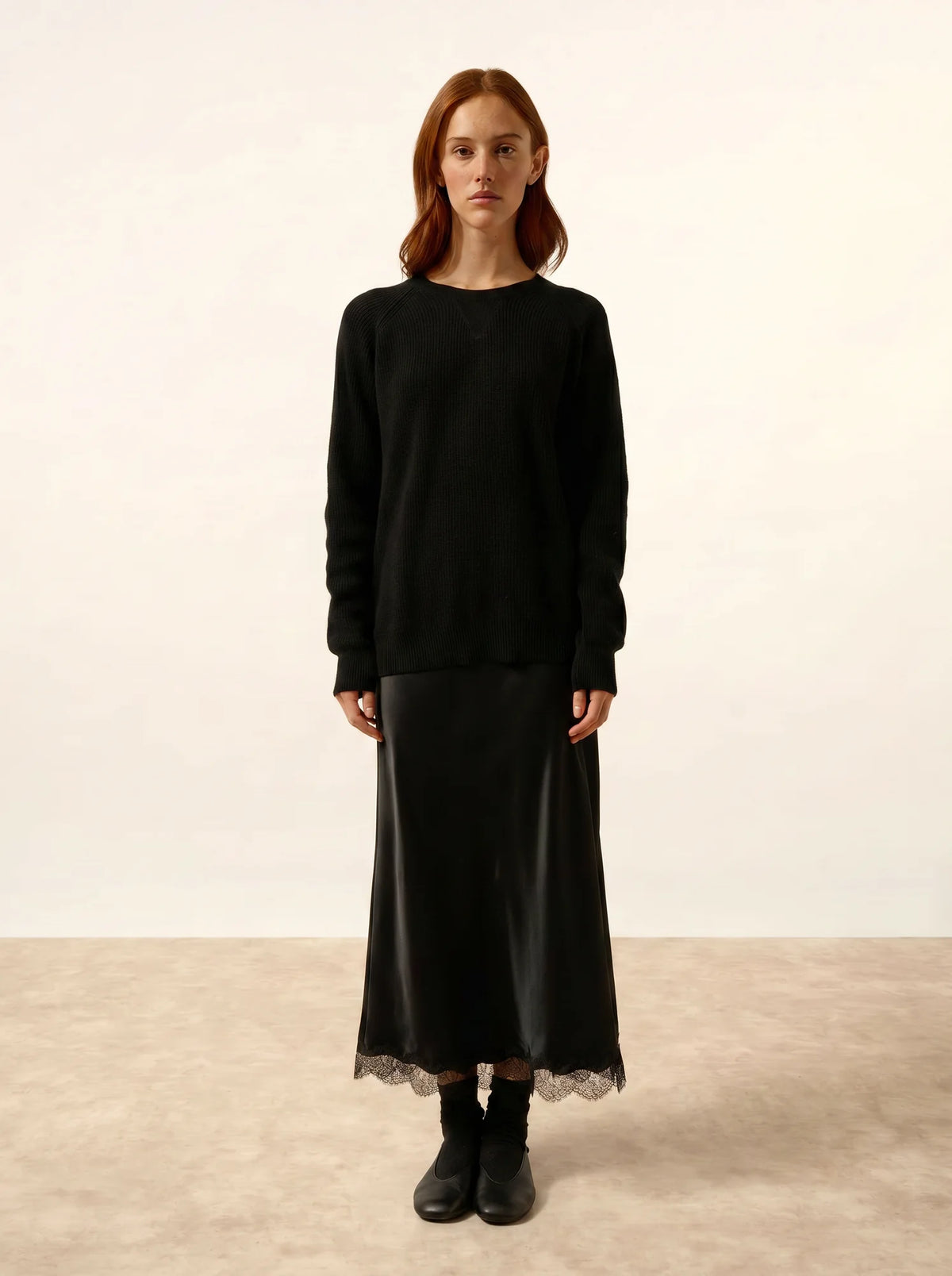 ISADORA Pull Col Rond Noir