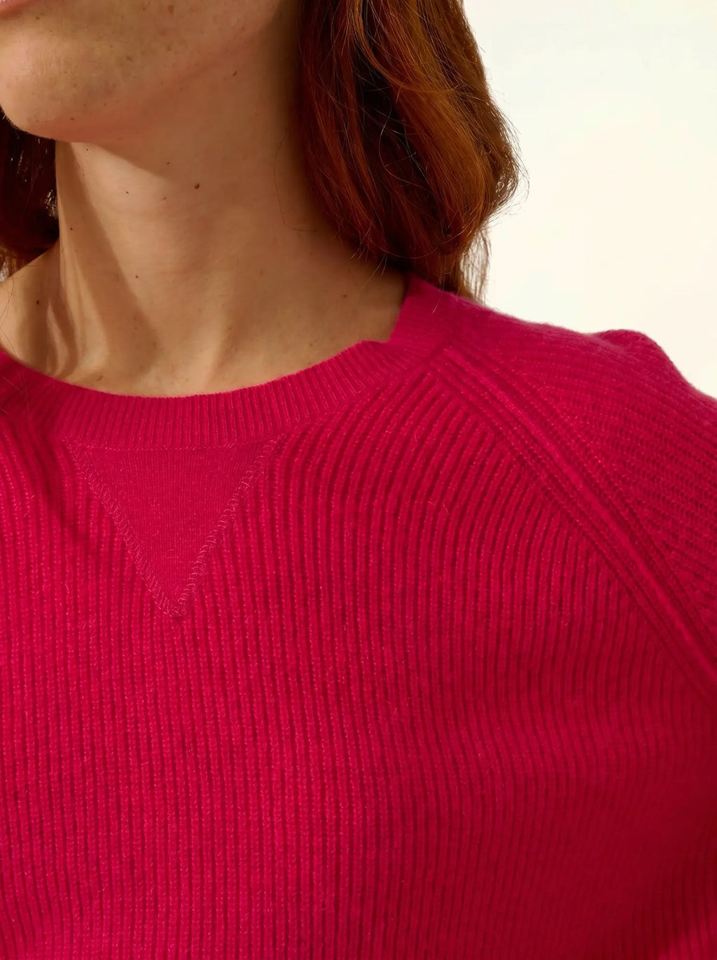 ISADORA Sweater Crew Neck Fuchsia