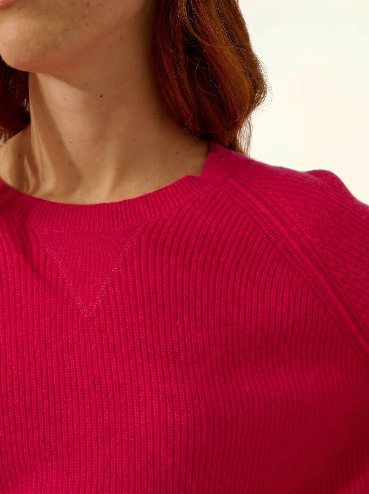 ISADORA Sweater Crew Neck Fuchsia