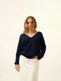 ARISTA Pull Col V Bleu Marine