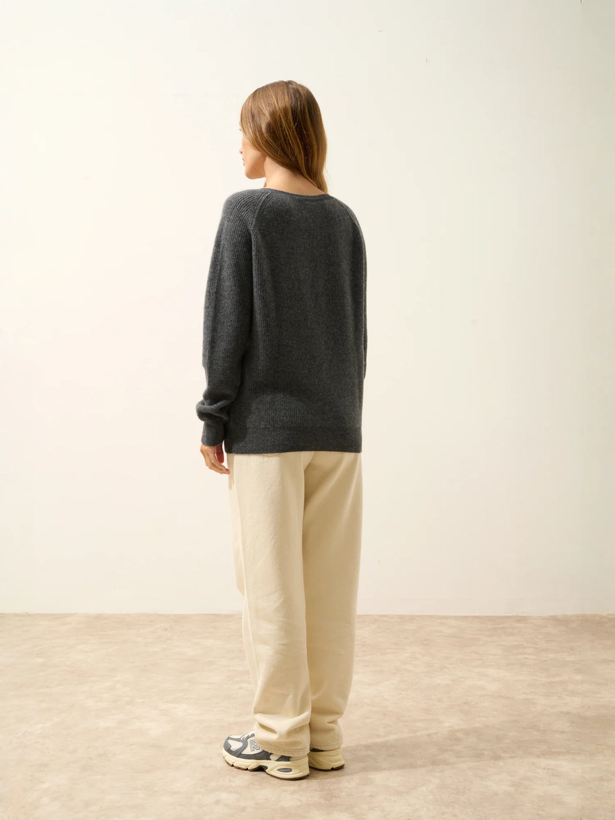 ARISTA Pull Col V Anthracite Chiné