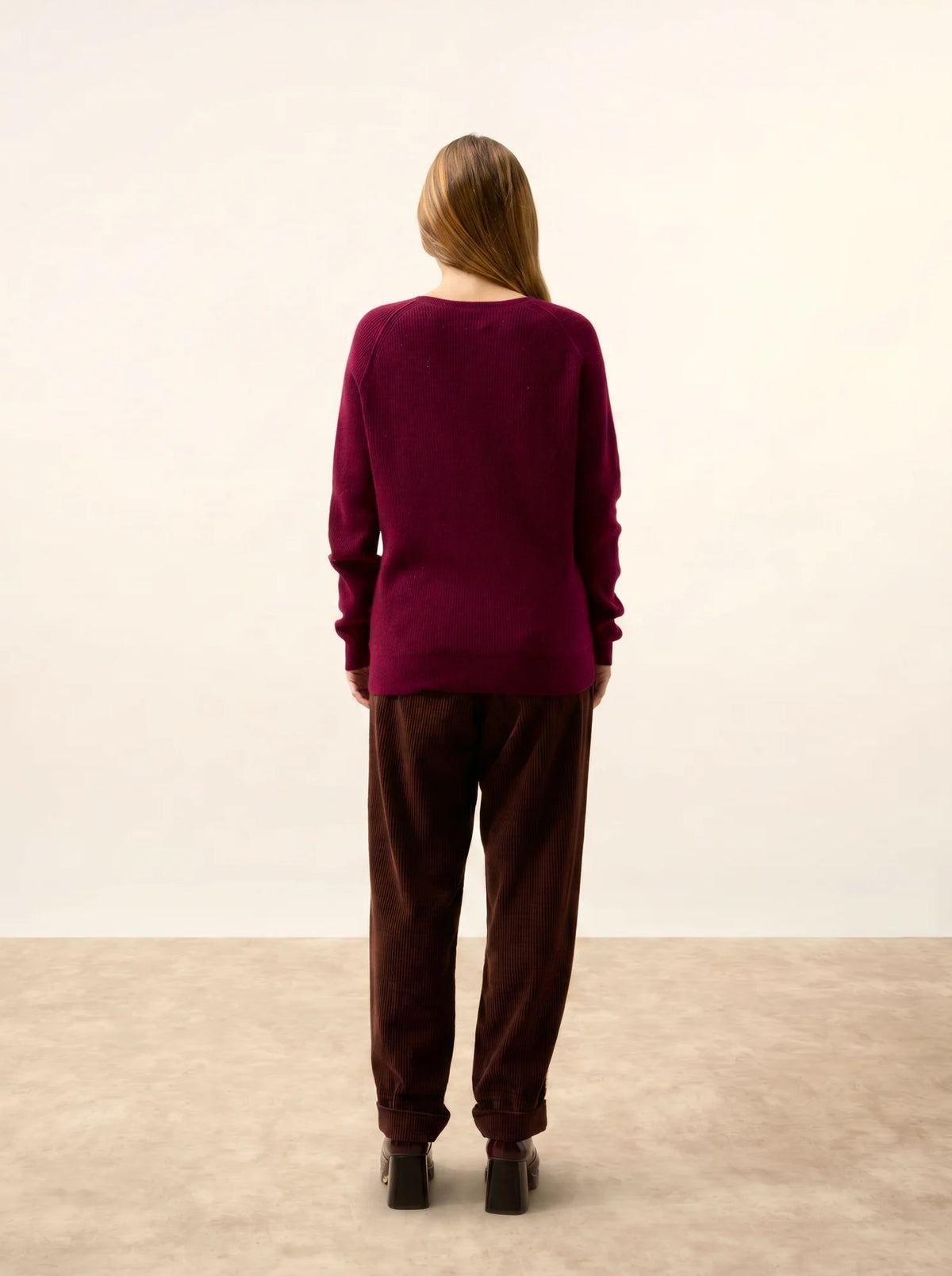 ARISTA Pullover V-Ausschnitt Bordeaux
