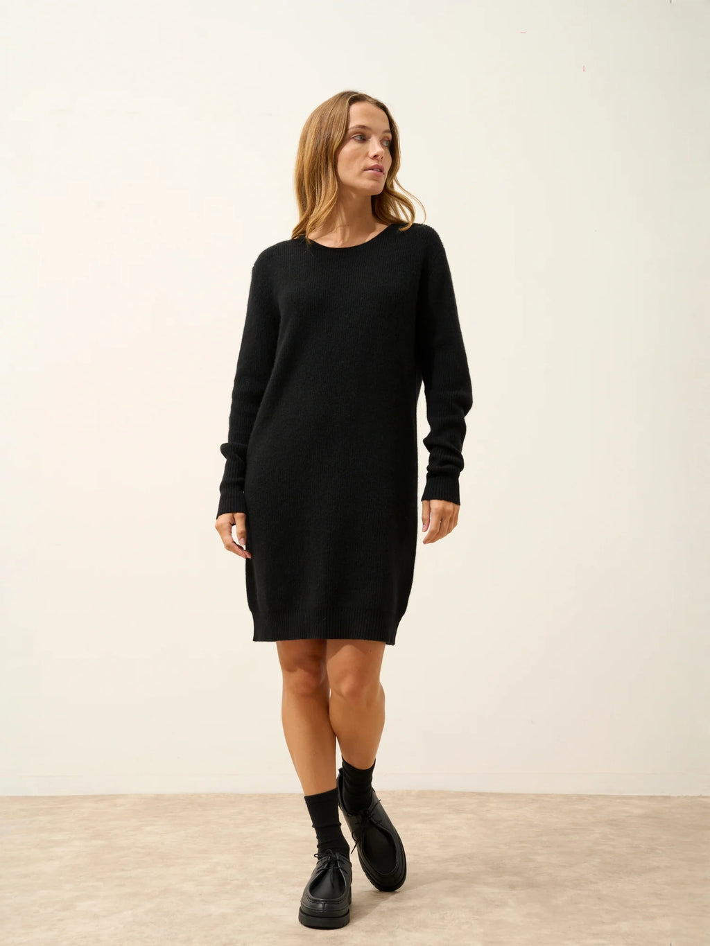 AURÉLINE Dress Crew Neck Black