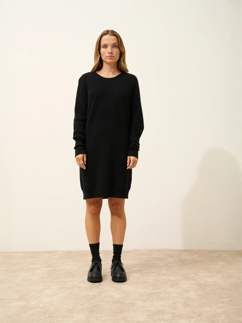 AURÉLINE Dress Crew Neck Black