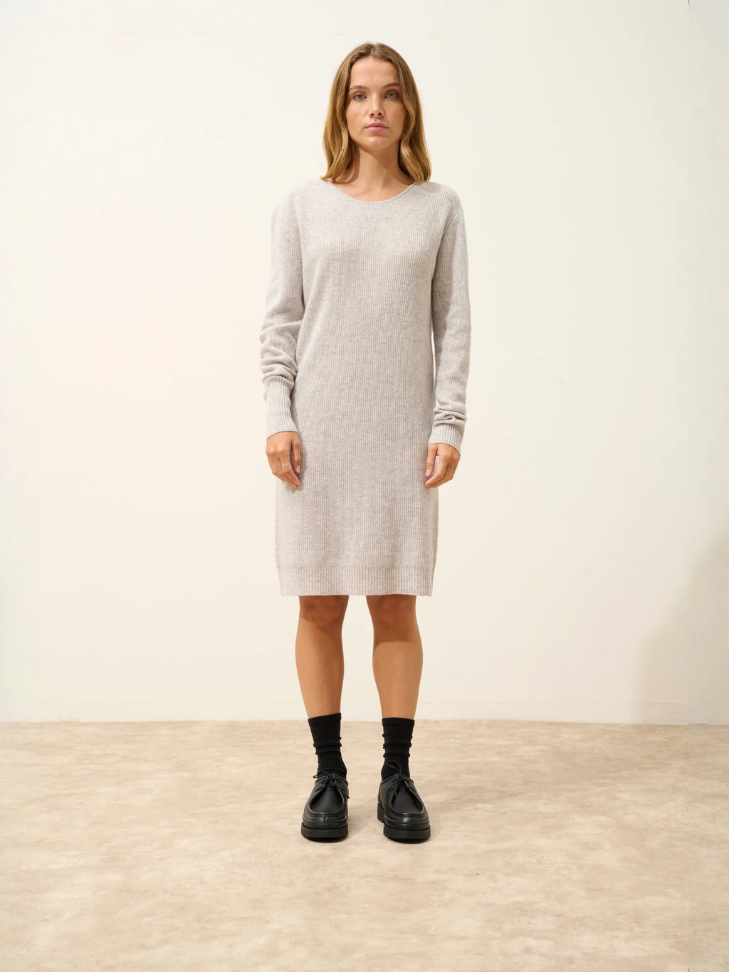 AURÉLINE Dress Crew Neck Heather Glacier
