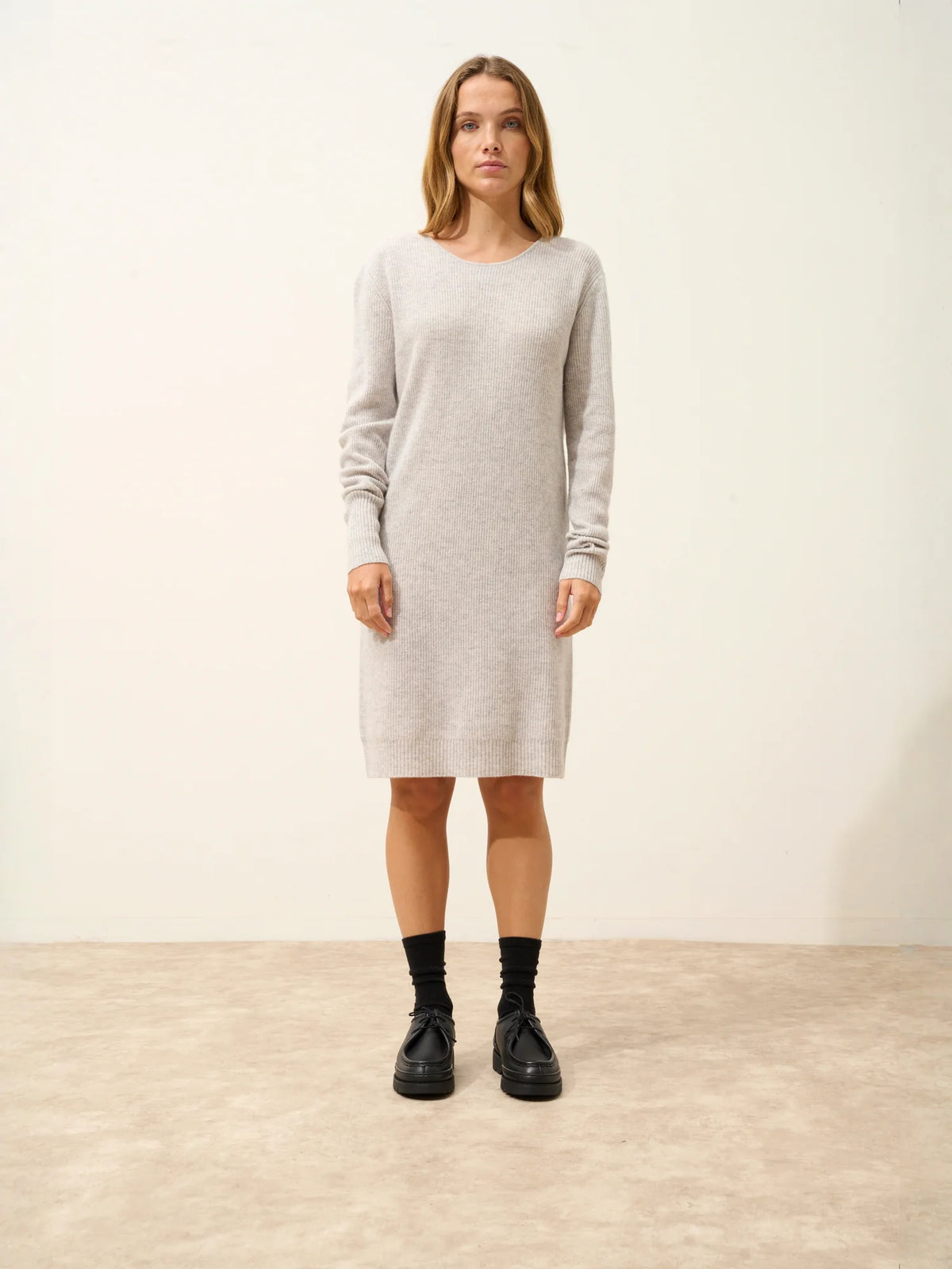 AURÉLINE Dress Crew Neck Heather Glacier