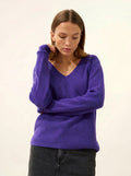 CIELORA Pullover V-Ausschnitt Amethyst