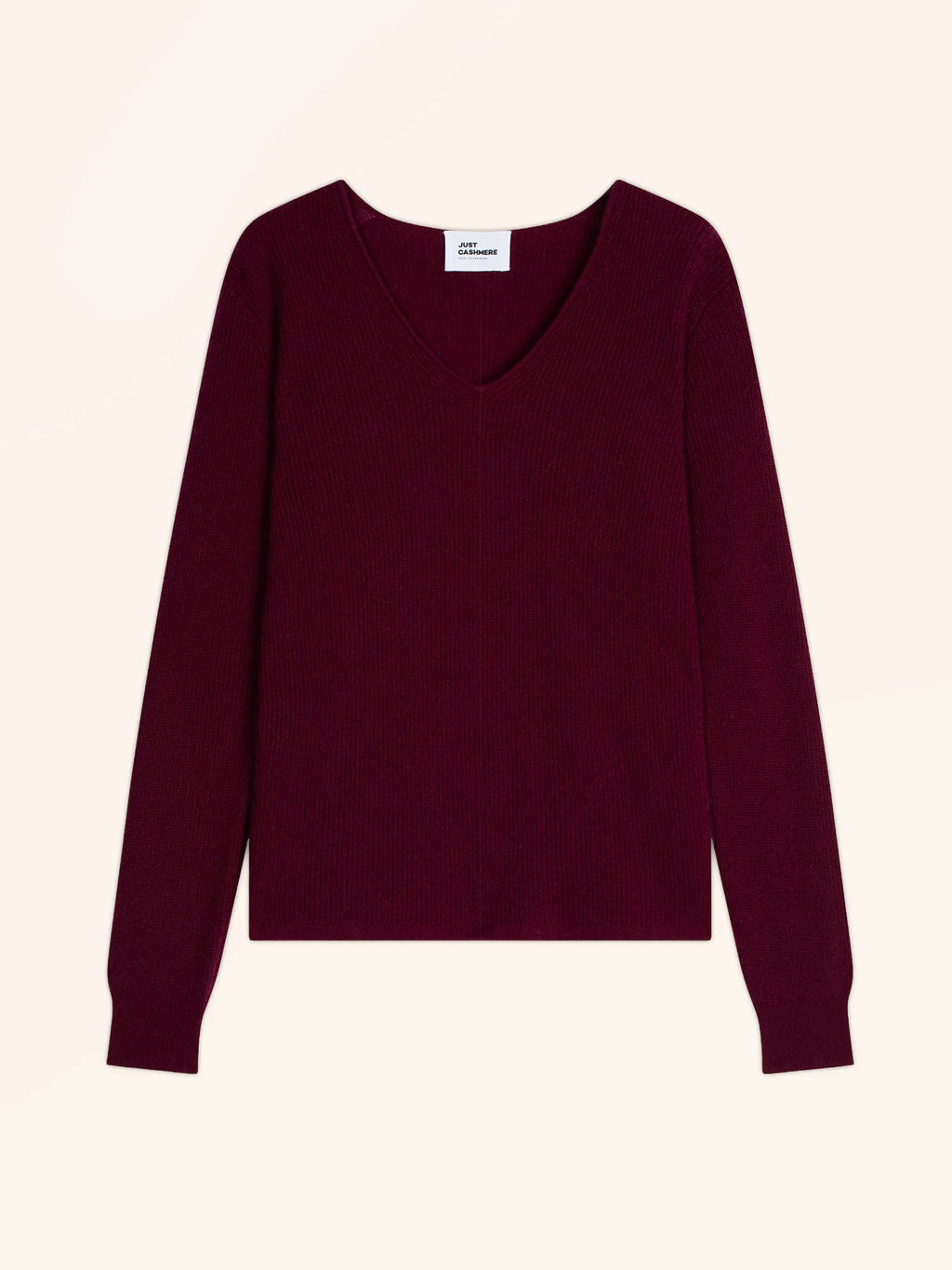 CIELORA Pull Col V Bordeaux