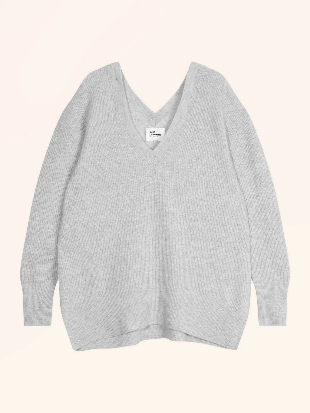 SERÉLIS Sweater V-Neck Front and Back Heather Glacier