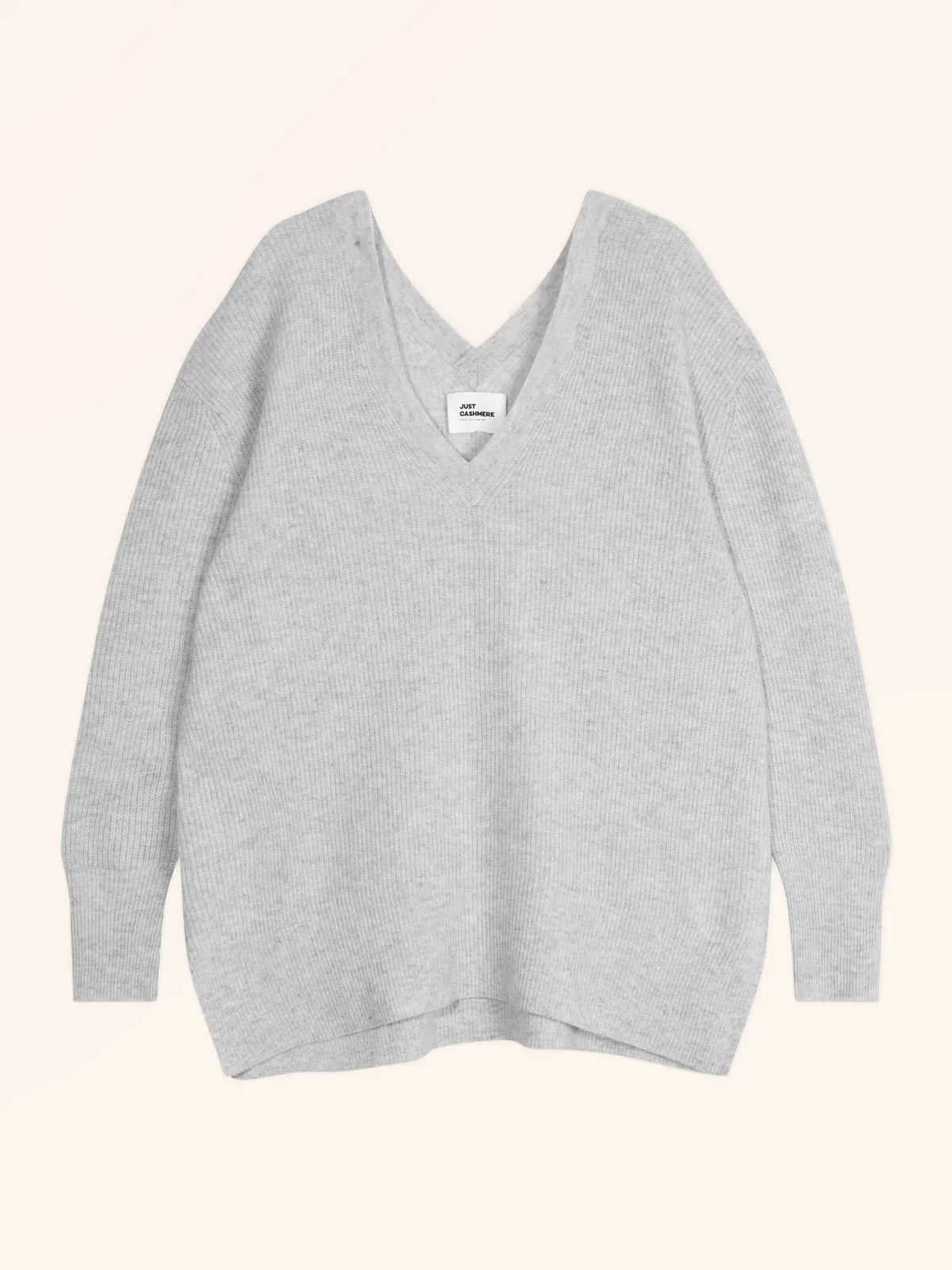 SERÉLIS Sweater V-Neck Front and Back Heather Glacier