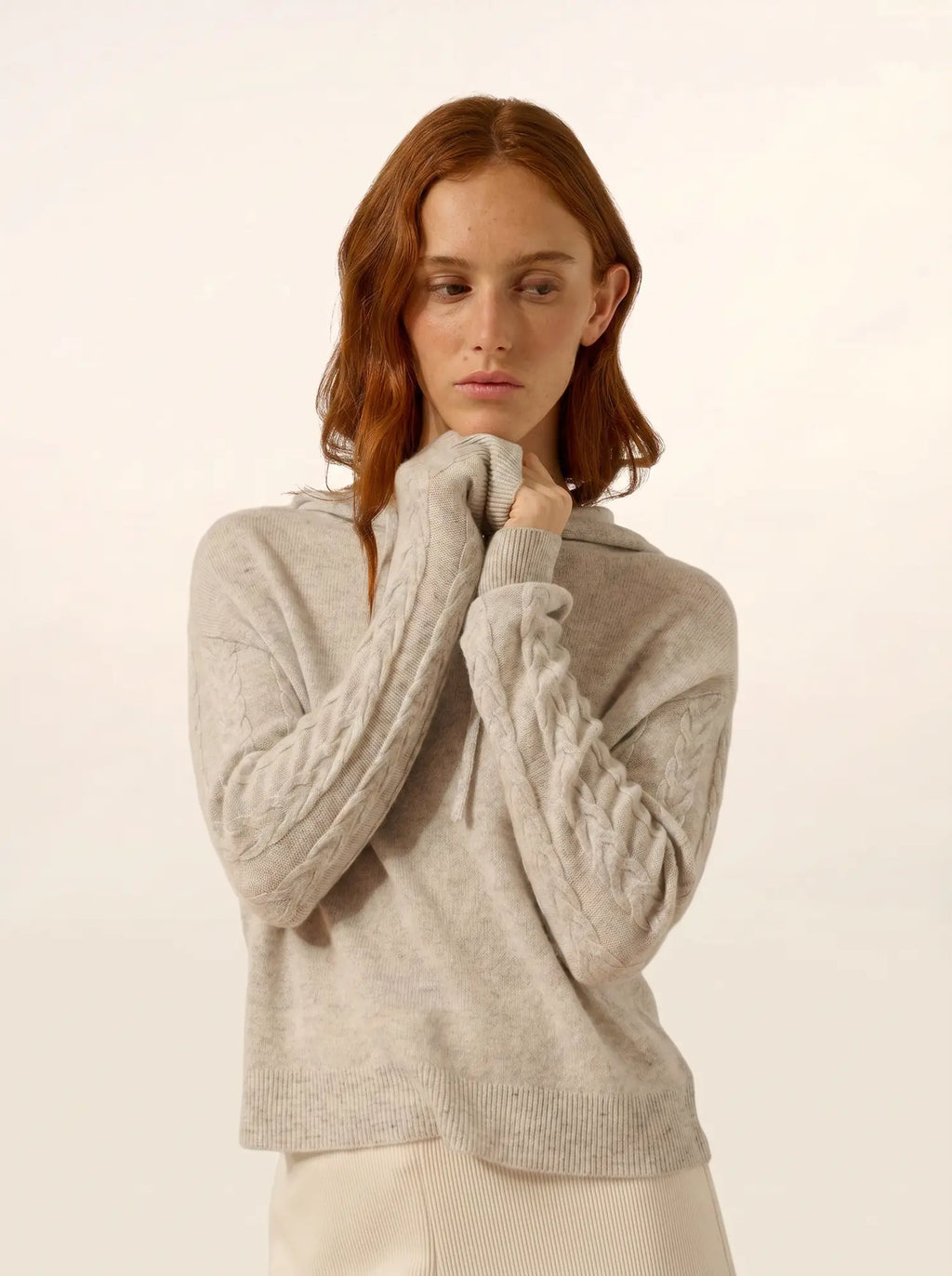 POLARA Pull Capuche Glacier Chiné