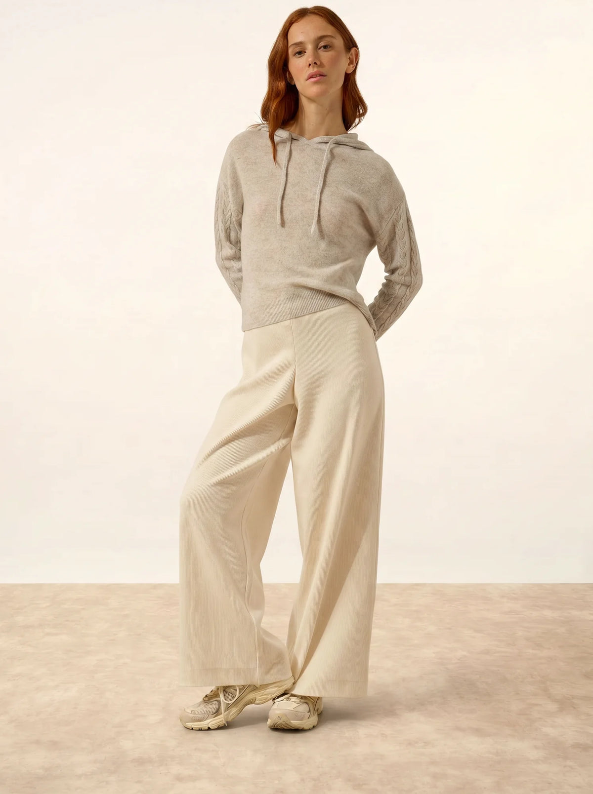 POLARA Pull Capuche Glacier Chiné