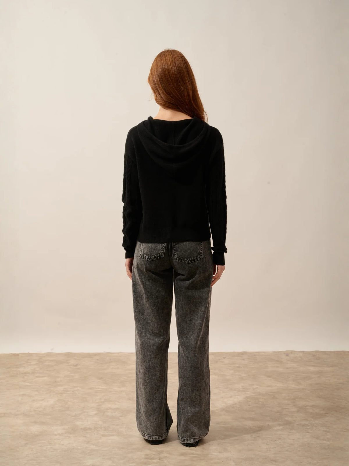 POLARA Pullover mit Kapuze Schwarz