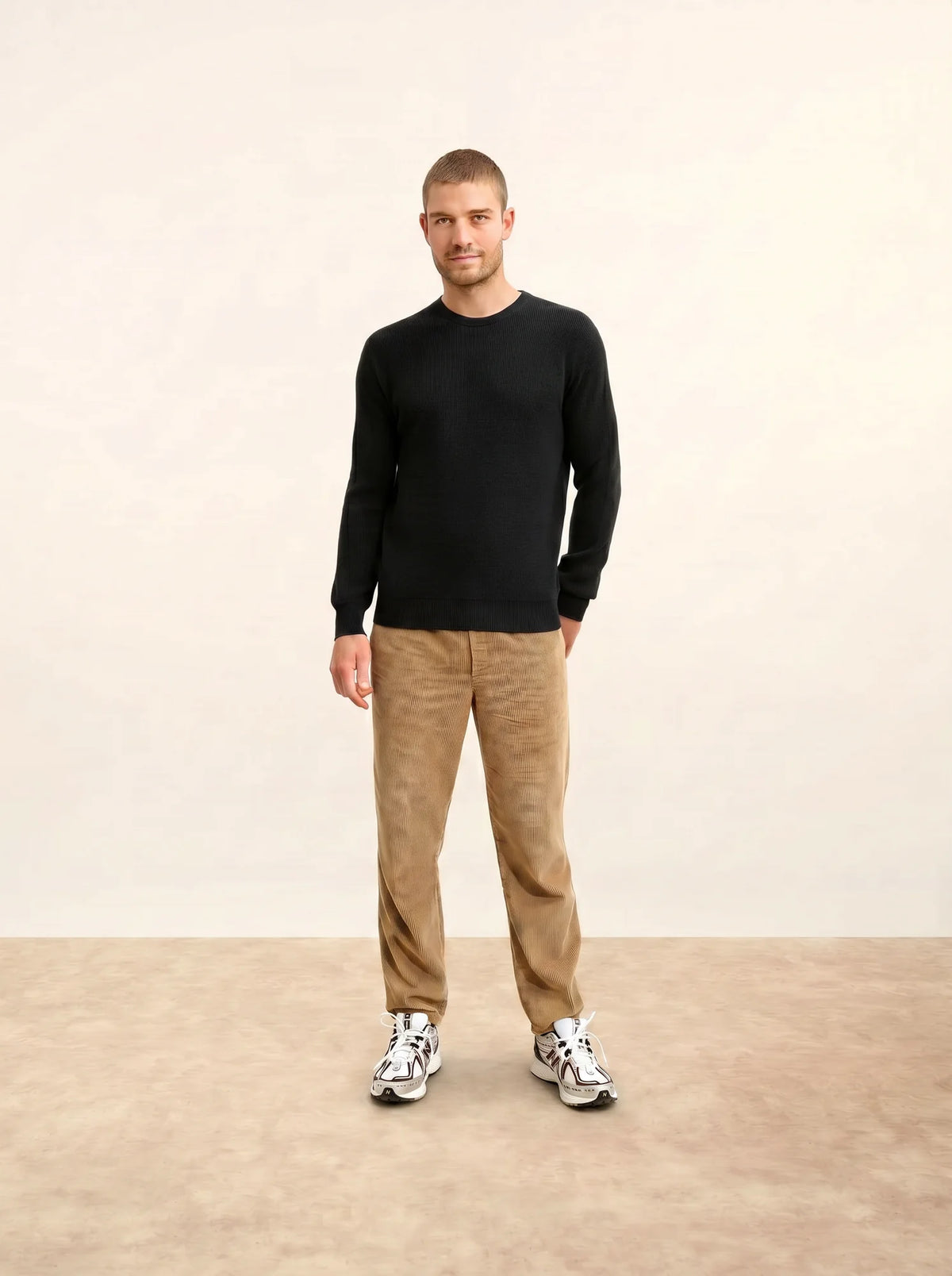 BRENNAN Pullover Rundhalsausschnitt Schwarz
