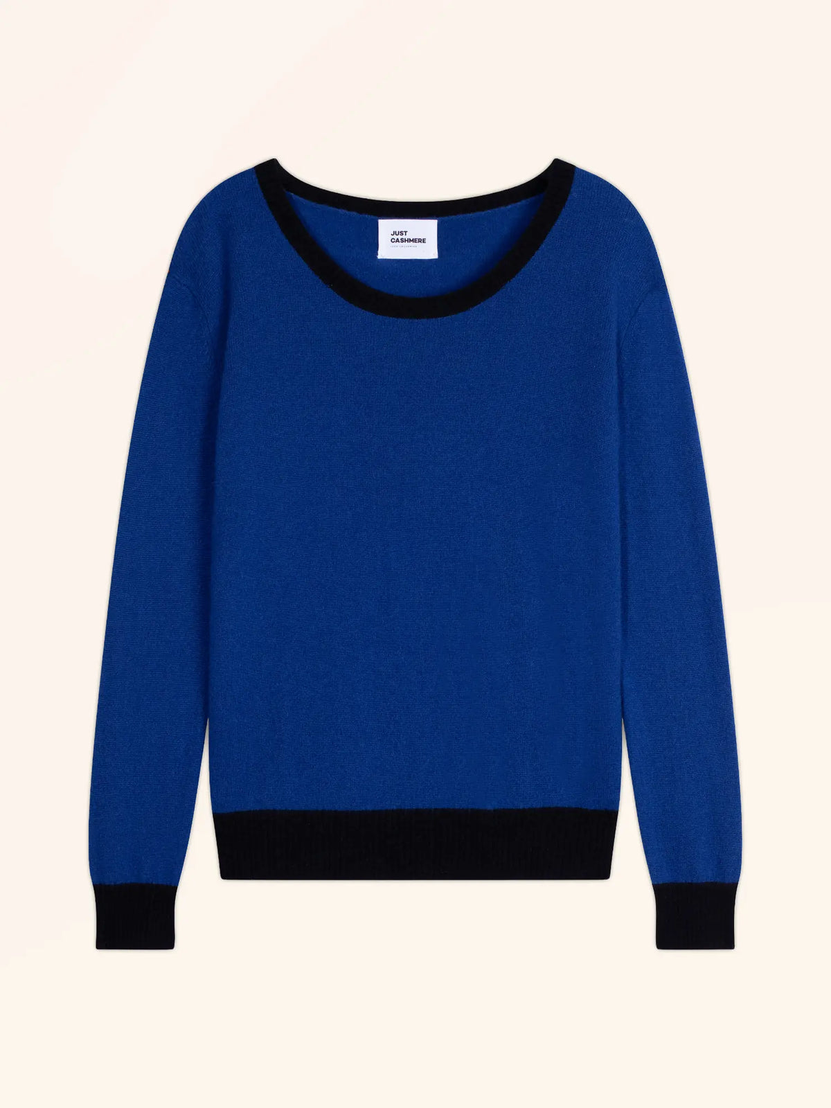 FLORÉA Sweater Boat Neck Ultramarine and Black