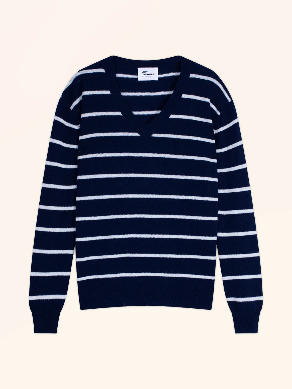 CÉLIMÉE Sweater V-Neck Navy and Ivory