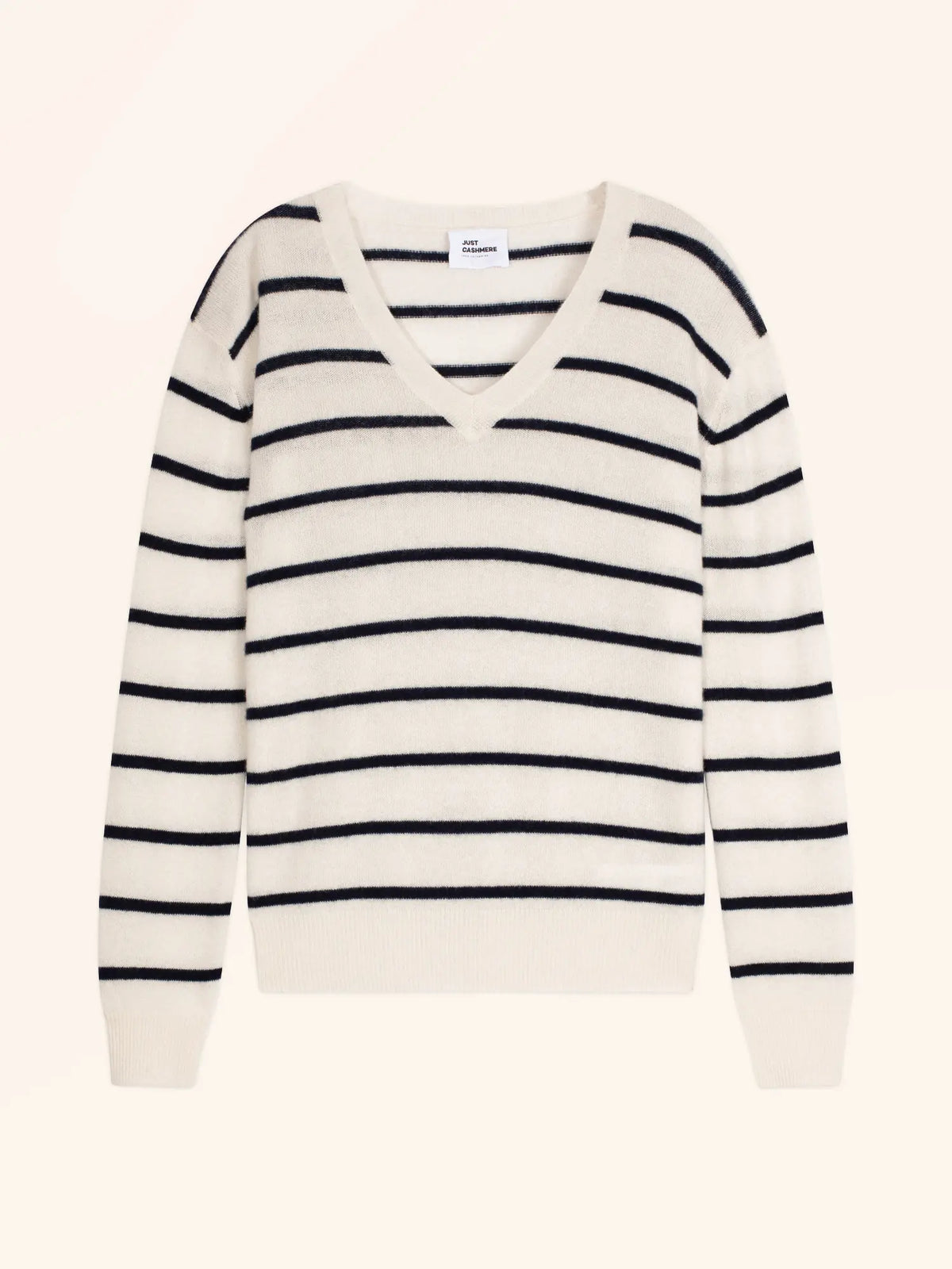 CÉLIMÉE Sweater V-Neck Navy and Ivory