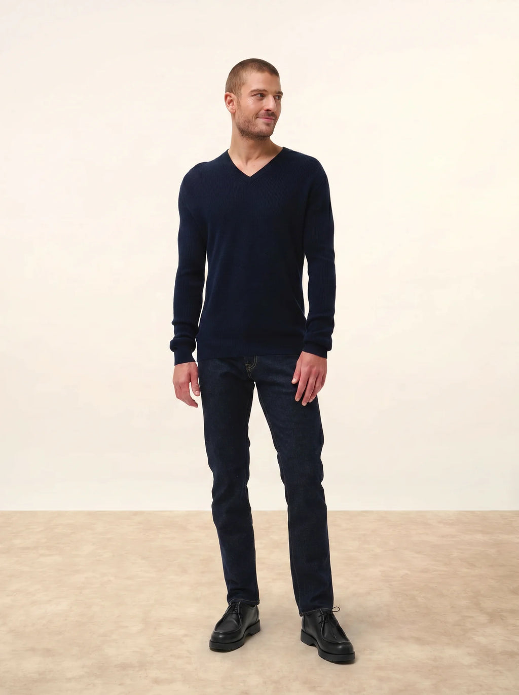 MEVRON Pull Col V Bleu Marine
