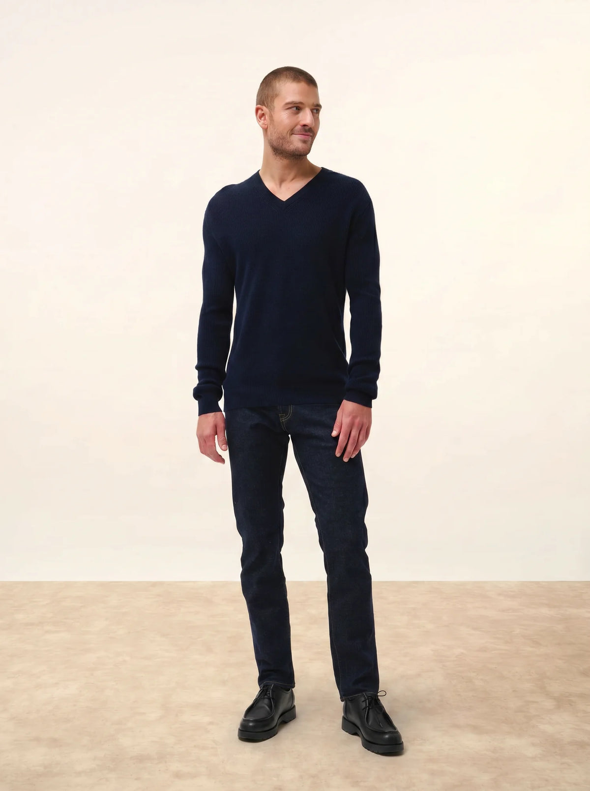 MEVRON Pull Col V Bleu Marine