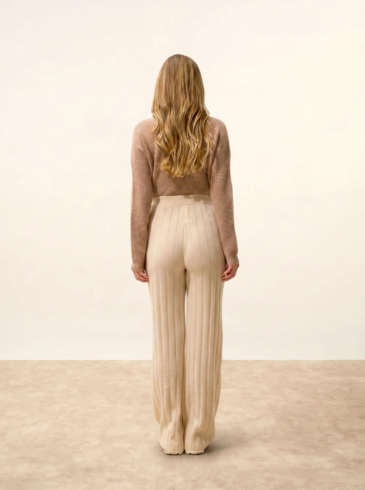 CLARISSA Pantalon Évasé Sable