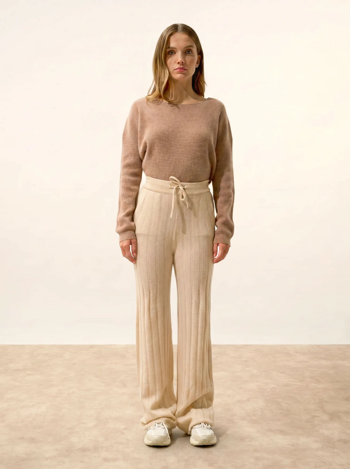 CLARISSA Pantalon Évasé Sable