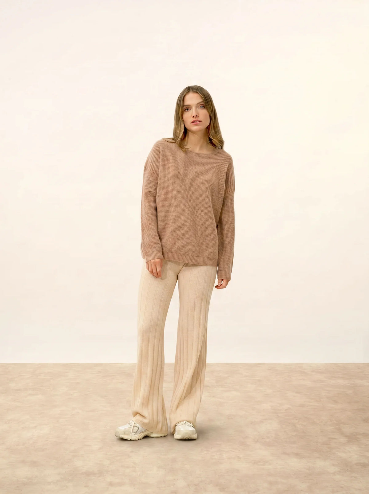CLARISSA Pantalon Évasé Sable