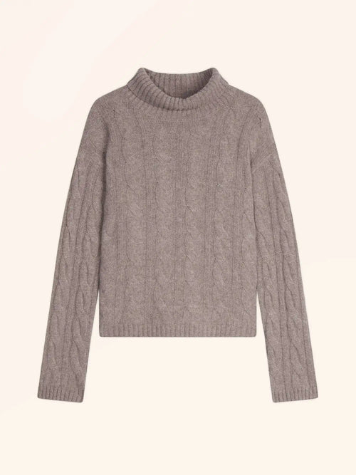 ALESSIA Pullover Rollkragen 6-fädig Caribou meliert