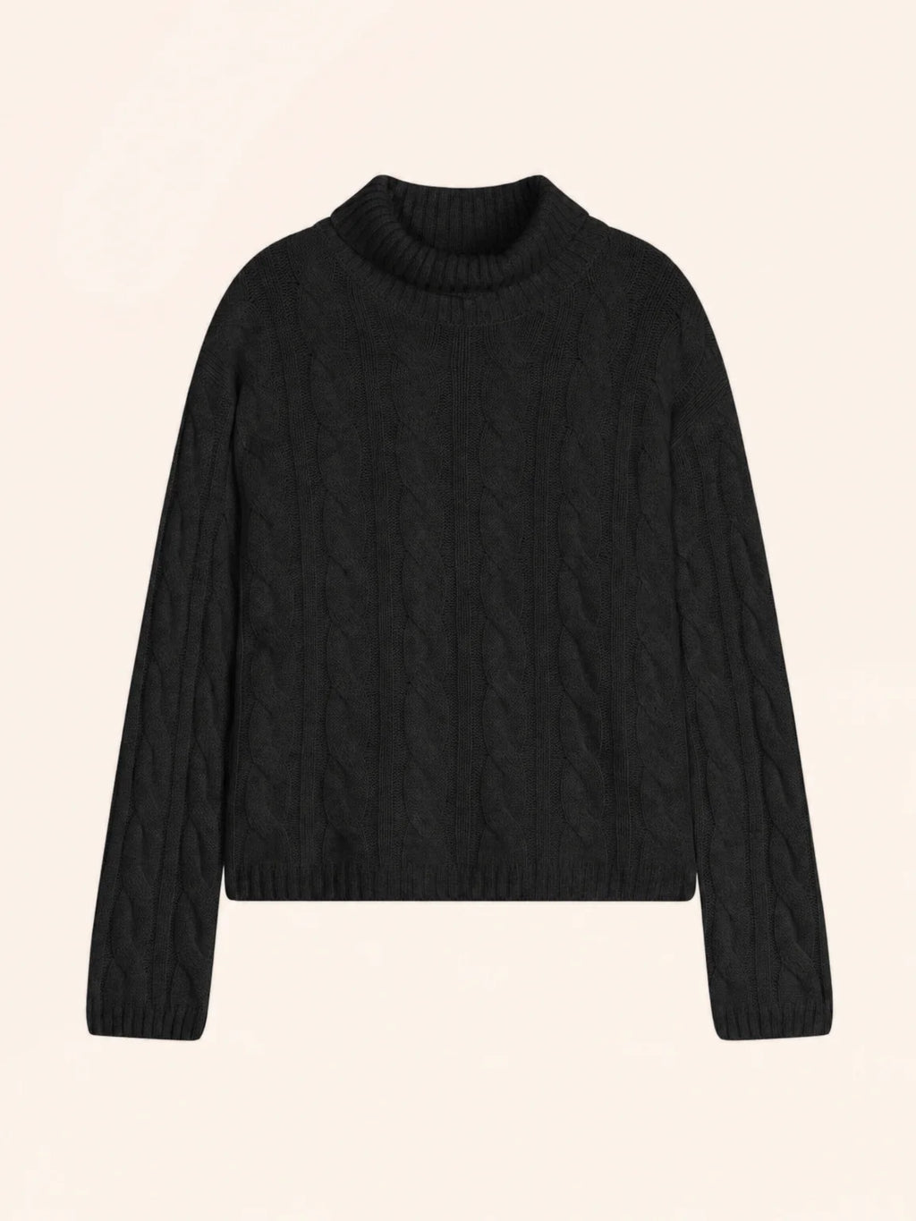 ALESSIA Pullover Rollkragen 6-fädig Schwarz