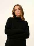 ALESSIA Pullover Rollkragen 6-fädig Schwarz
