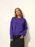 LAVINIA Sweater Crew Neck 4 Ply Amethyst