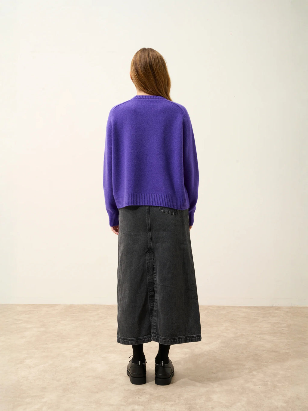 LAVINIA Sweater Crew Neck 4 Ply Amethyst