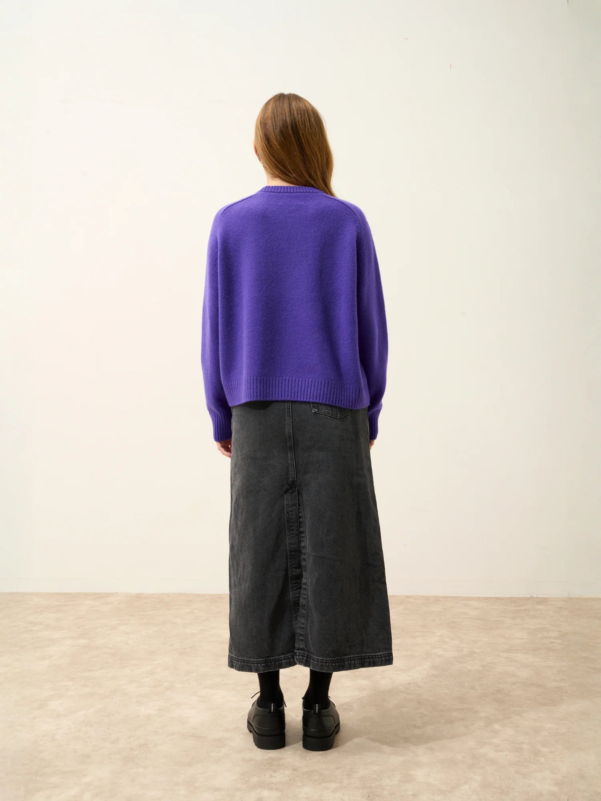 LAVINIA Sweater Crew Neck 4 Ply Amethyst