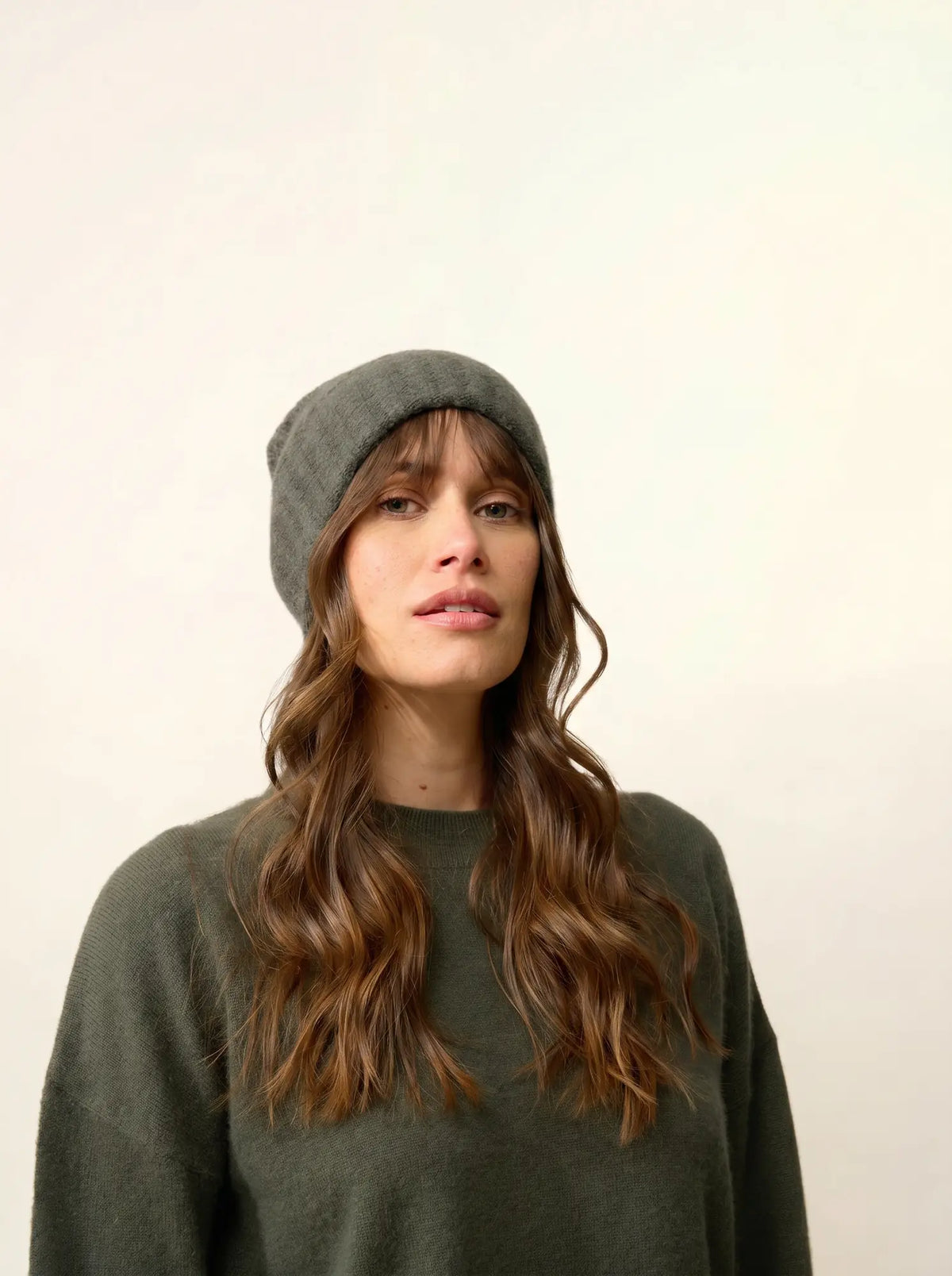 JIN Bonnet 6 Fils Kaki Chiné