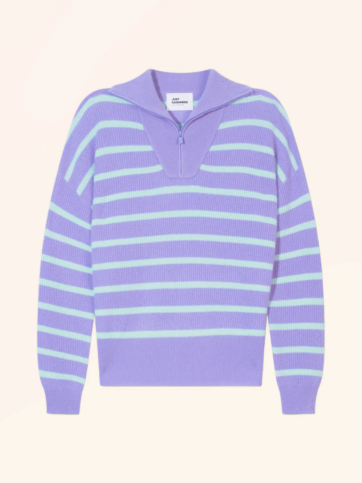 ROBINE Pull Camionneur Mauve et Vert D'eau