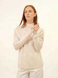 GLACIELA Pullover Stehkragen 4-fädig Elfenbein
