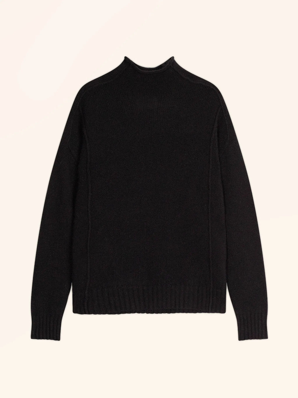 GLACIELA Sweater Mock Neck 4 Ply Black