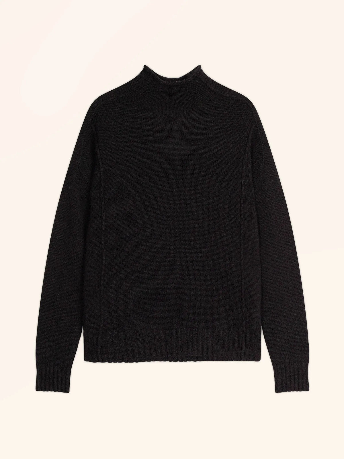 GLACIELA Sweater Mock Neck 4 Ply Black
