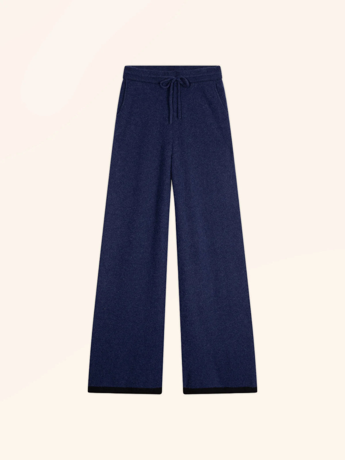 LUCIANA Wide-Leg Trousers Midnight Blue and Black