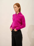 FELISIA Sweater Trucker Neck Magenta