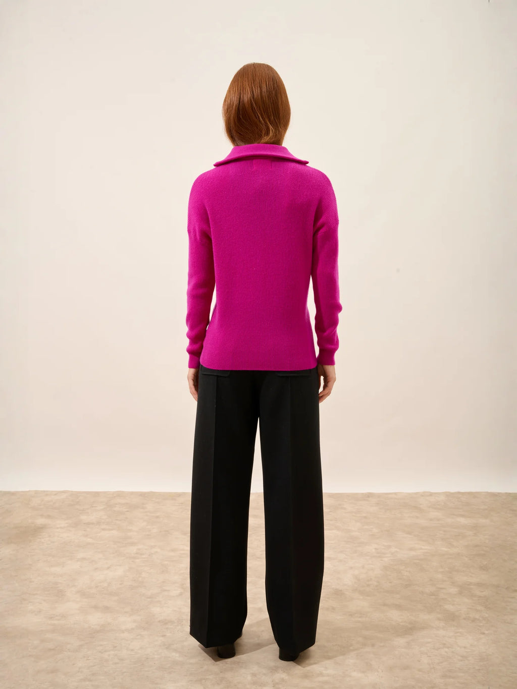 FELISIA Sweater Trucker Neck Magenta