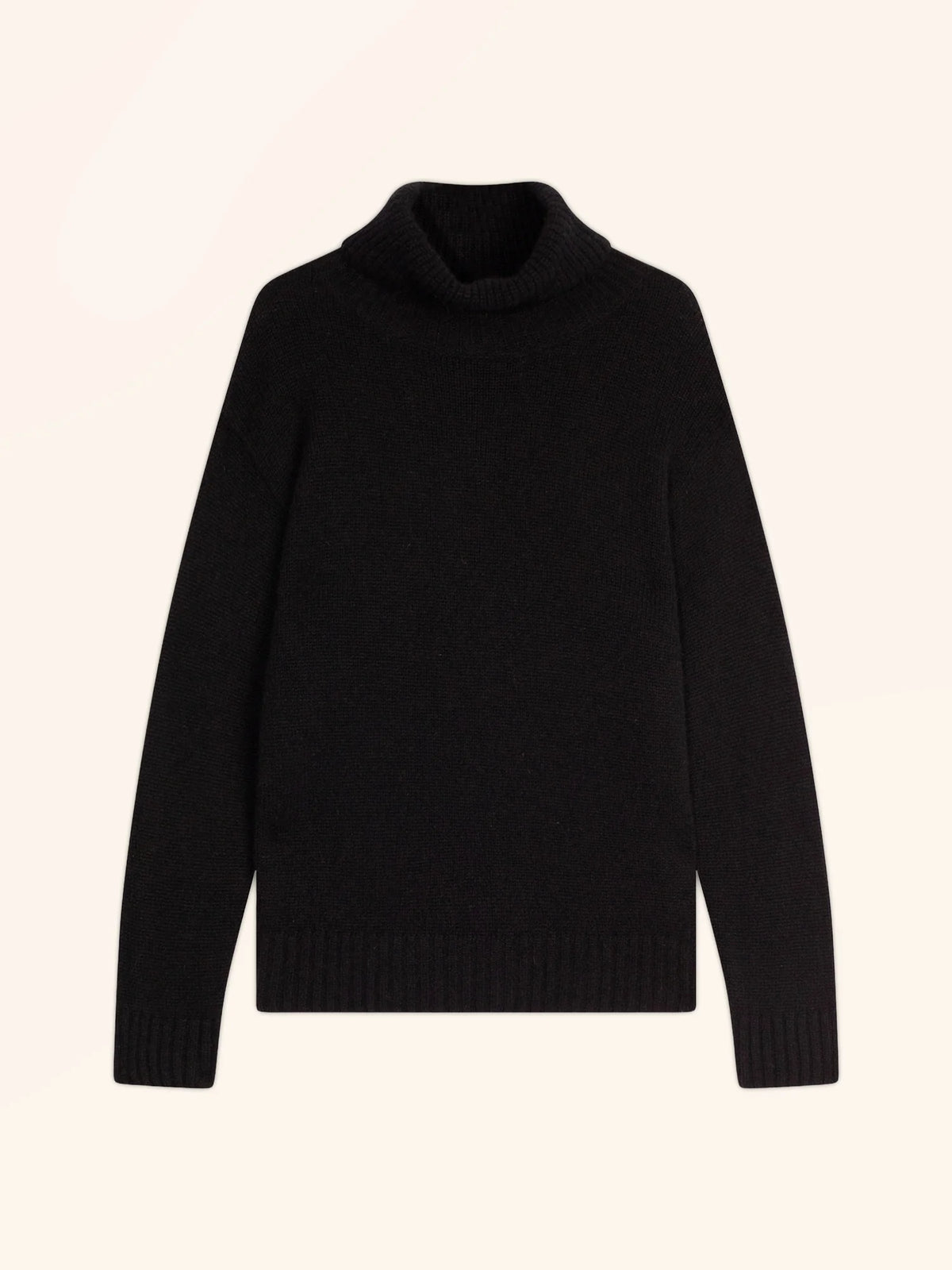 ISERIA Pullover Rollkragen 4-fädig Schwarz
