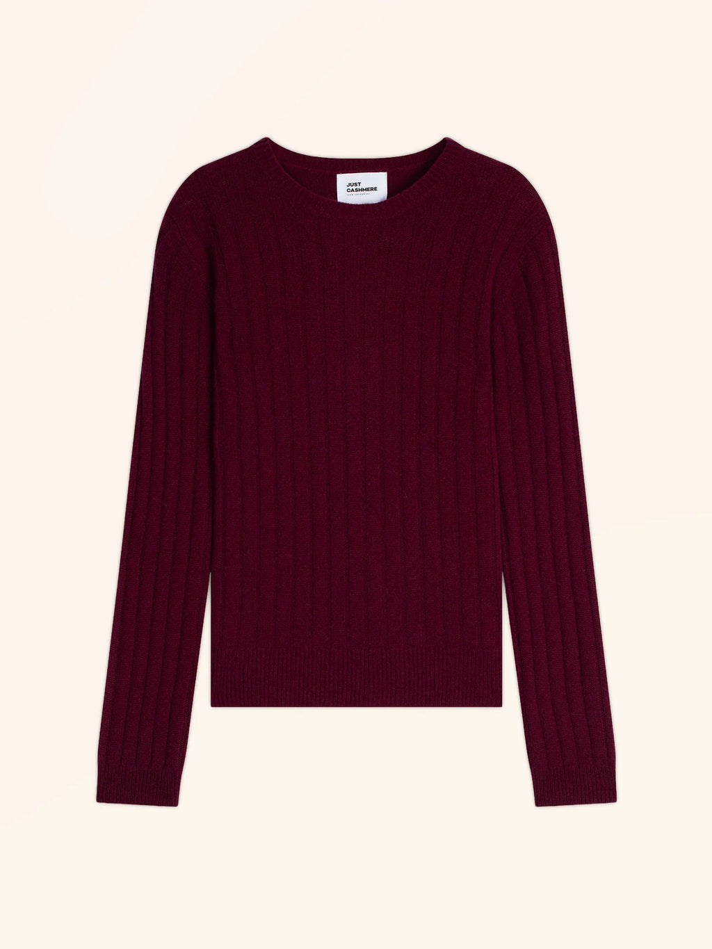 LORANA Pull Col Rond 4 Fils Bordeaux
