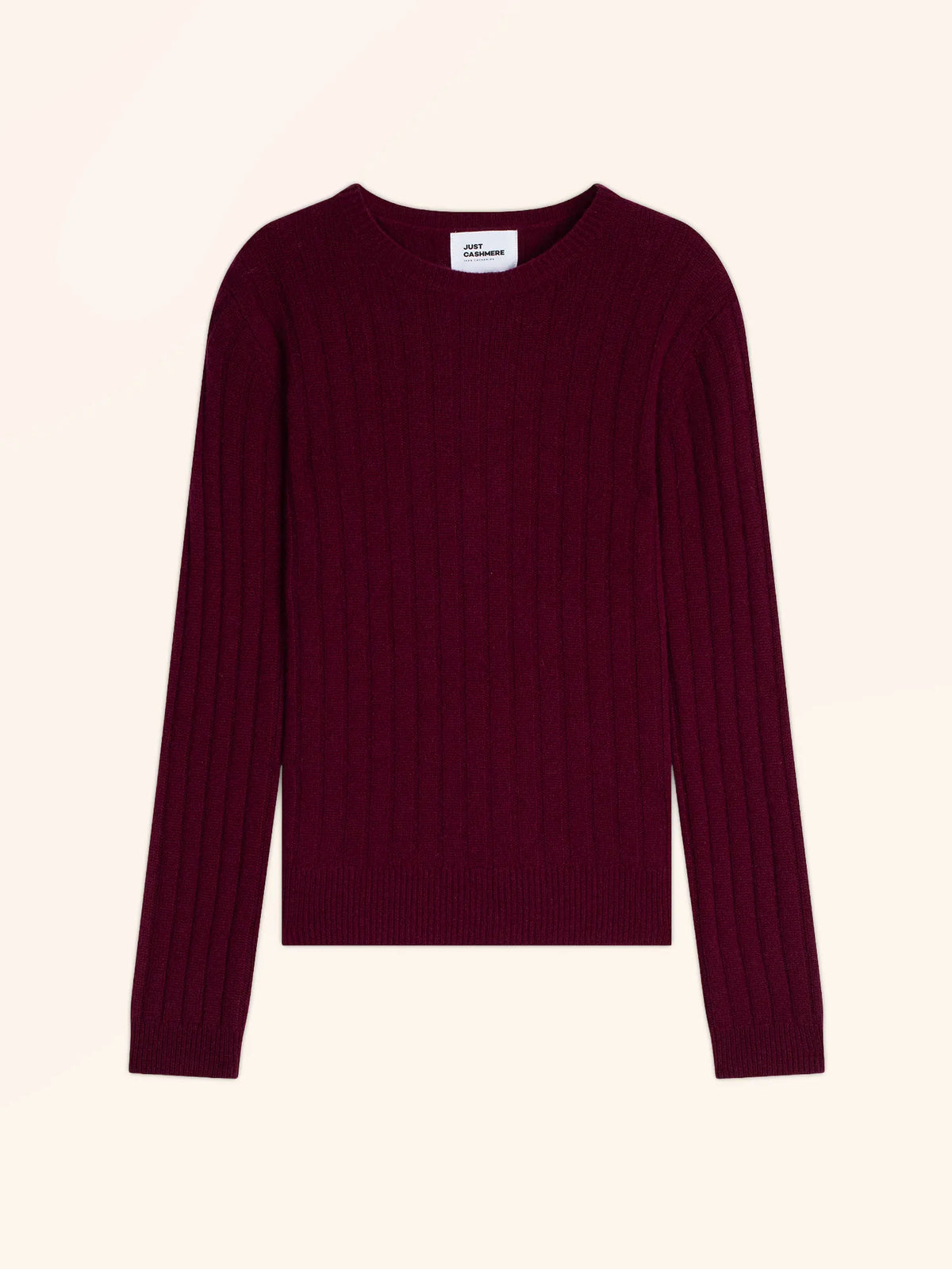 LORANA Pull Col Rond 4 Fils Bordeaux