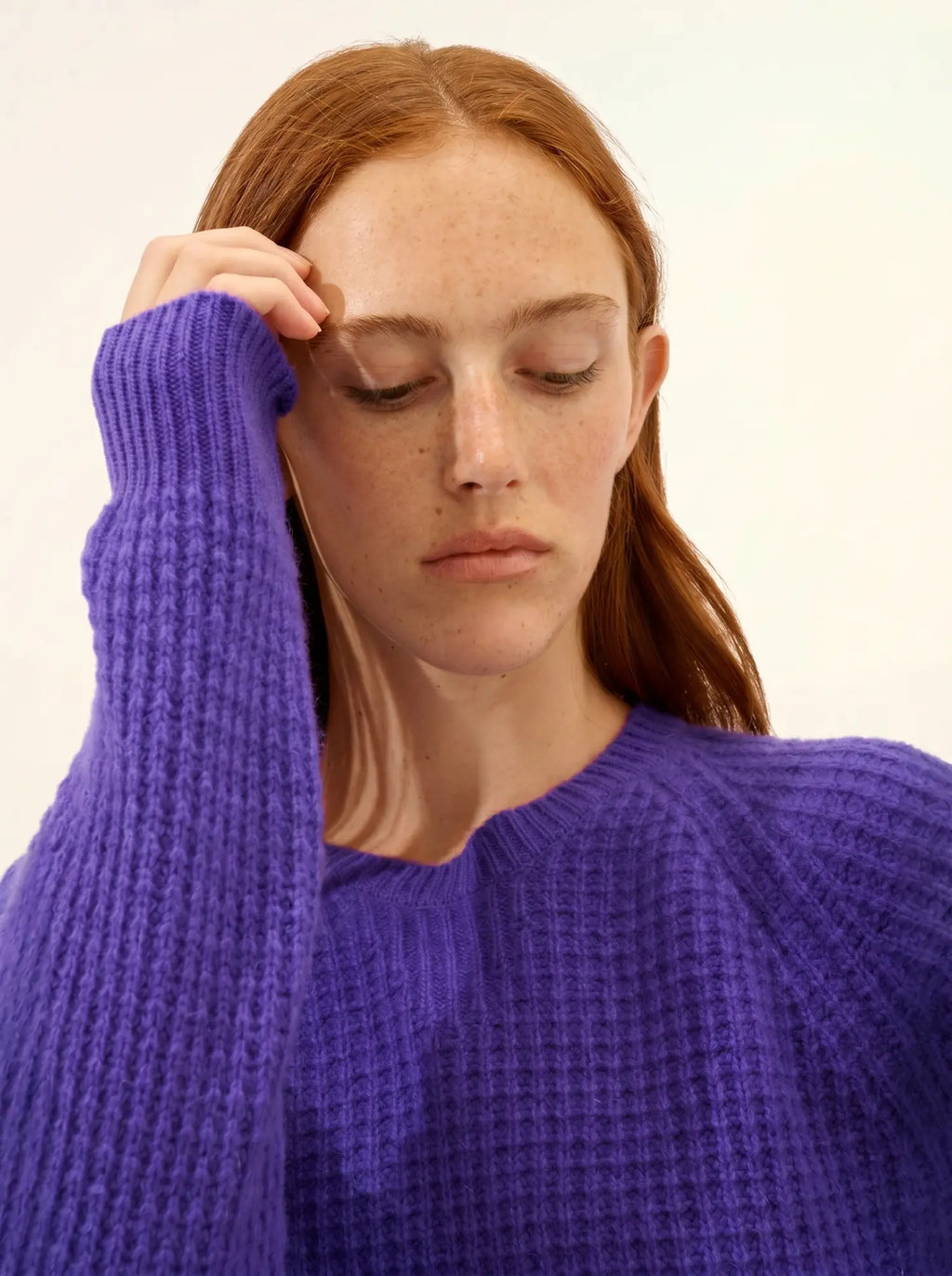 SERENIA Pull Col Rond 6 Fils Améthyste