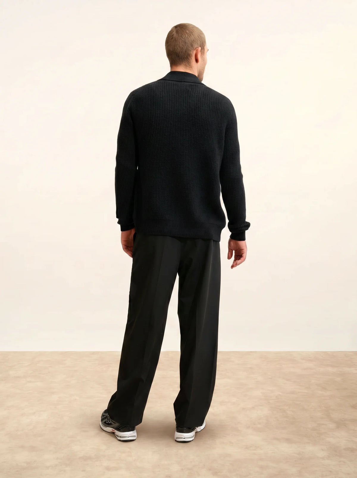 SANJI Jacket Buttoned Shawl Collar 4 Ply Black