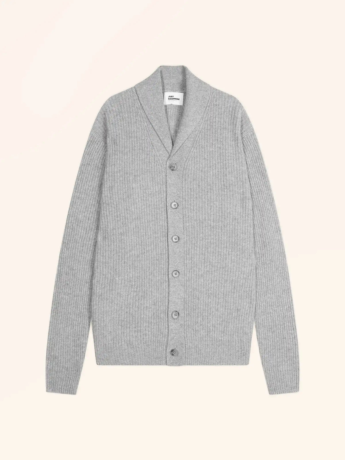 SANJI Jacket Buttoned Shawl Collar 4 Ply Heather Cloud
