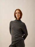 FIORINA Pullover Rollkragen Anthrazit meliert